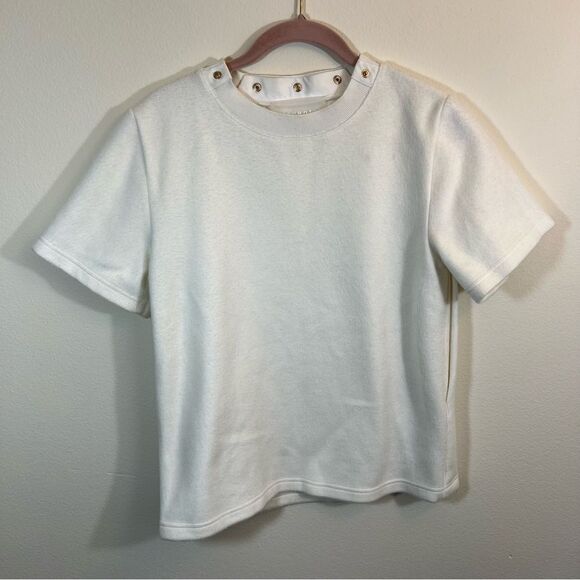 ✨ Steventai Women’s White Fleece Top Medium - Picture 1 of 12